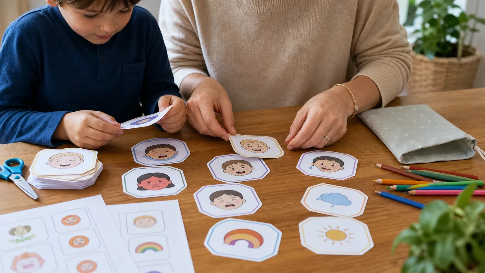 Main montrant une carte d’expression calme pendant un échange
